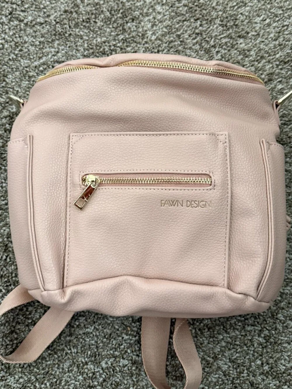 Fawn Design Blush Mini Backpack / Diaper Bag with Crossbody Strap NWOT